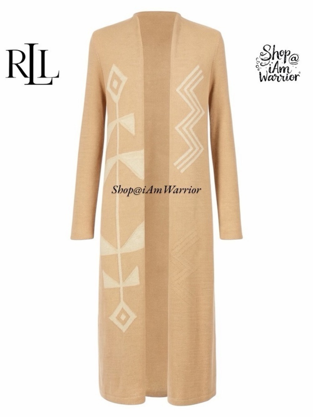 LRL Camel & Cream Tribal Intarsia
Knit Duster *shop@iamwarrior - Picture 4 of 10